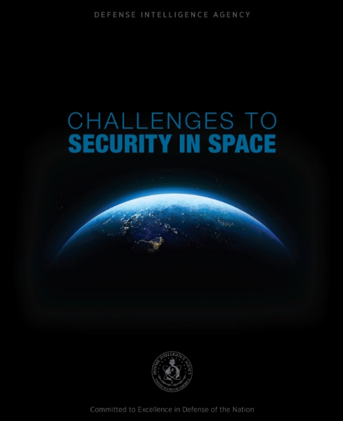 Featured Image of Earth from space. Title. Challenges to security in space.