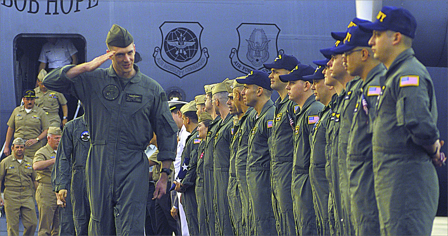 Soldiers at attention