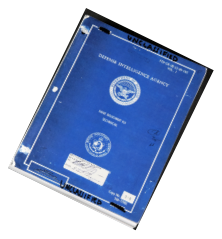 The blue cover of a Defense Intelligence Agency document, marked UNCLASSIFIED and titled HAND DOCUMENTED TECHNICAL.