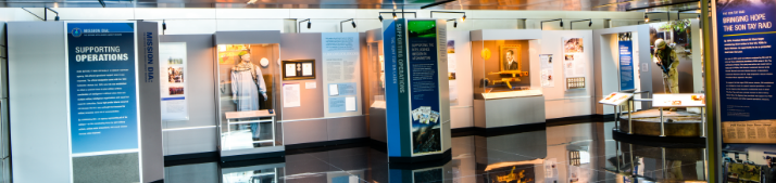 An image of the Supporting Operations section showing off artifacts of museum