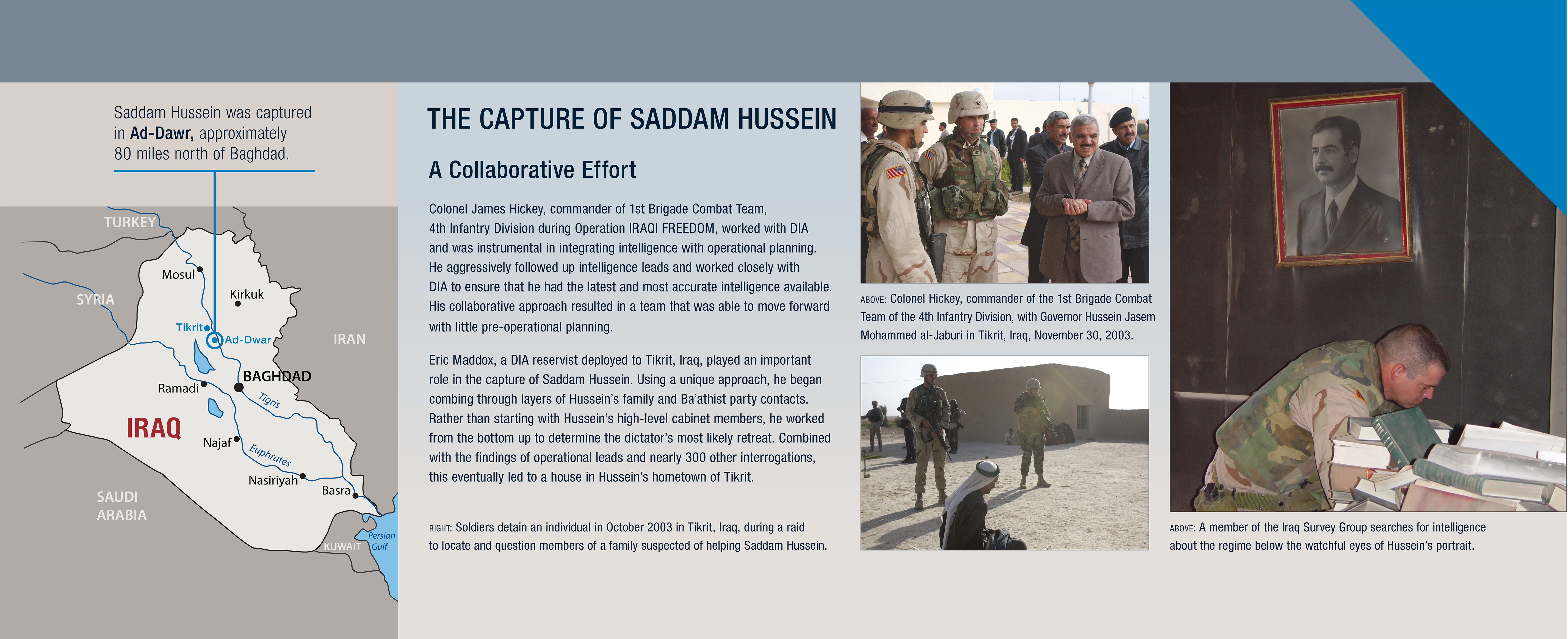 Capture of Saddam Hussein, slide 1.