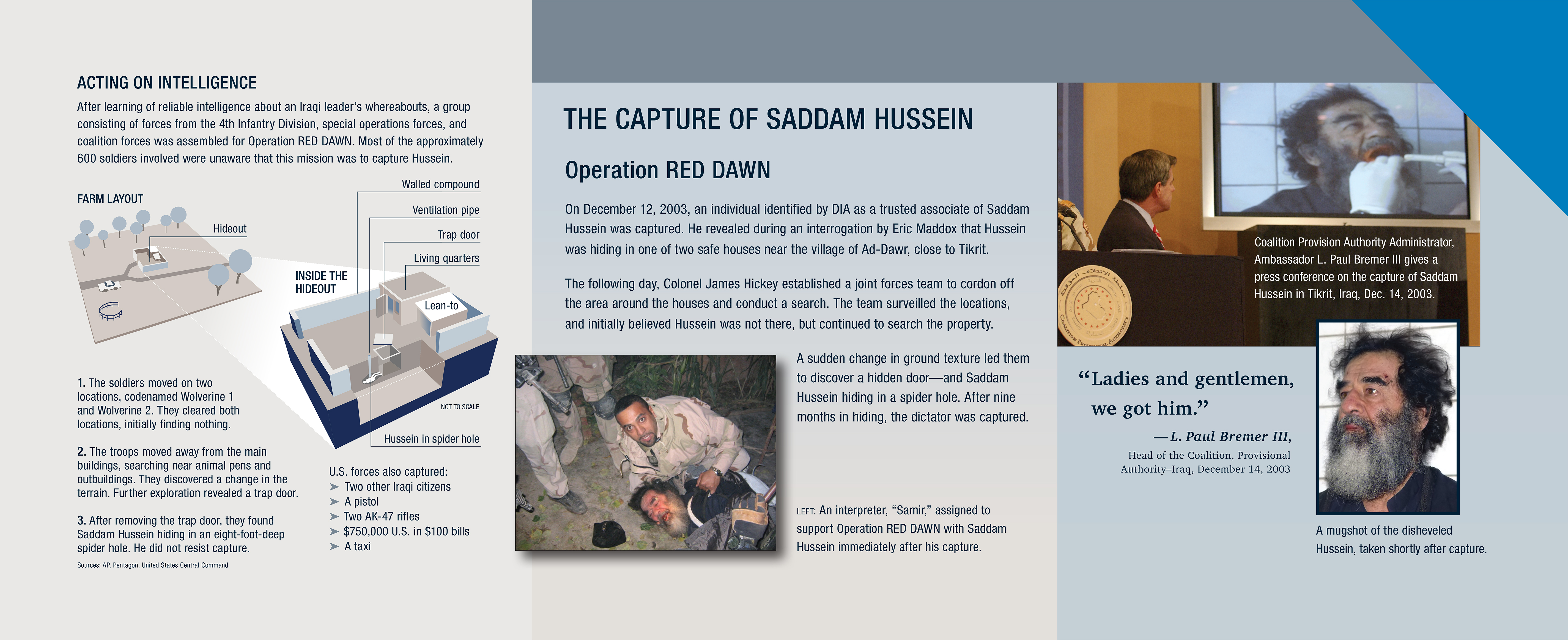 Capture of Saddam Hussein, slide 3.