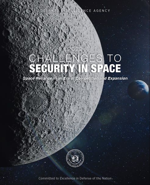 Featured Image of Earth from space. Title. Challenges to security in space.