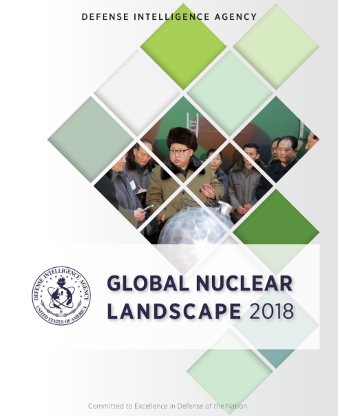 Featured image in a tile layout of several men together. Title. Global Nuclear landscape 2018.