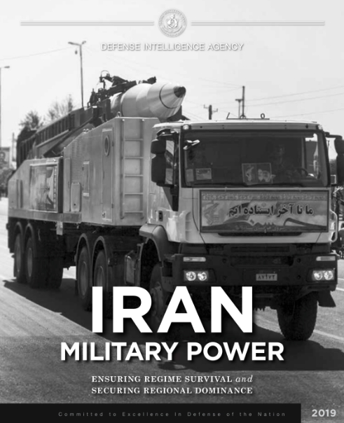 Featured image of mobile missile launcher. Main Title. Iran Military Power. Subtitle. Ensuring regime survival and securing regional dominance.