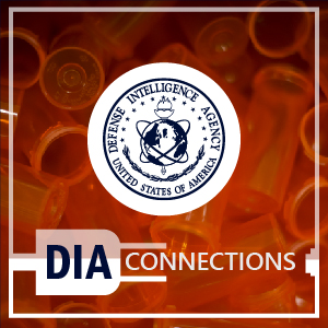 Image of empty prescription pill bottles with D-I-A Seal and title. D-I-A Connections.