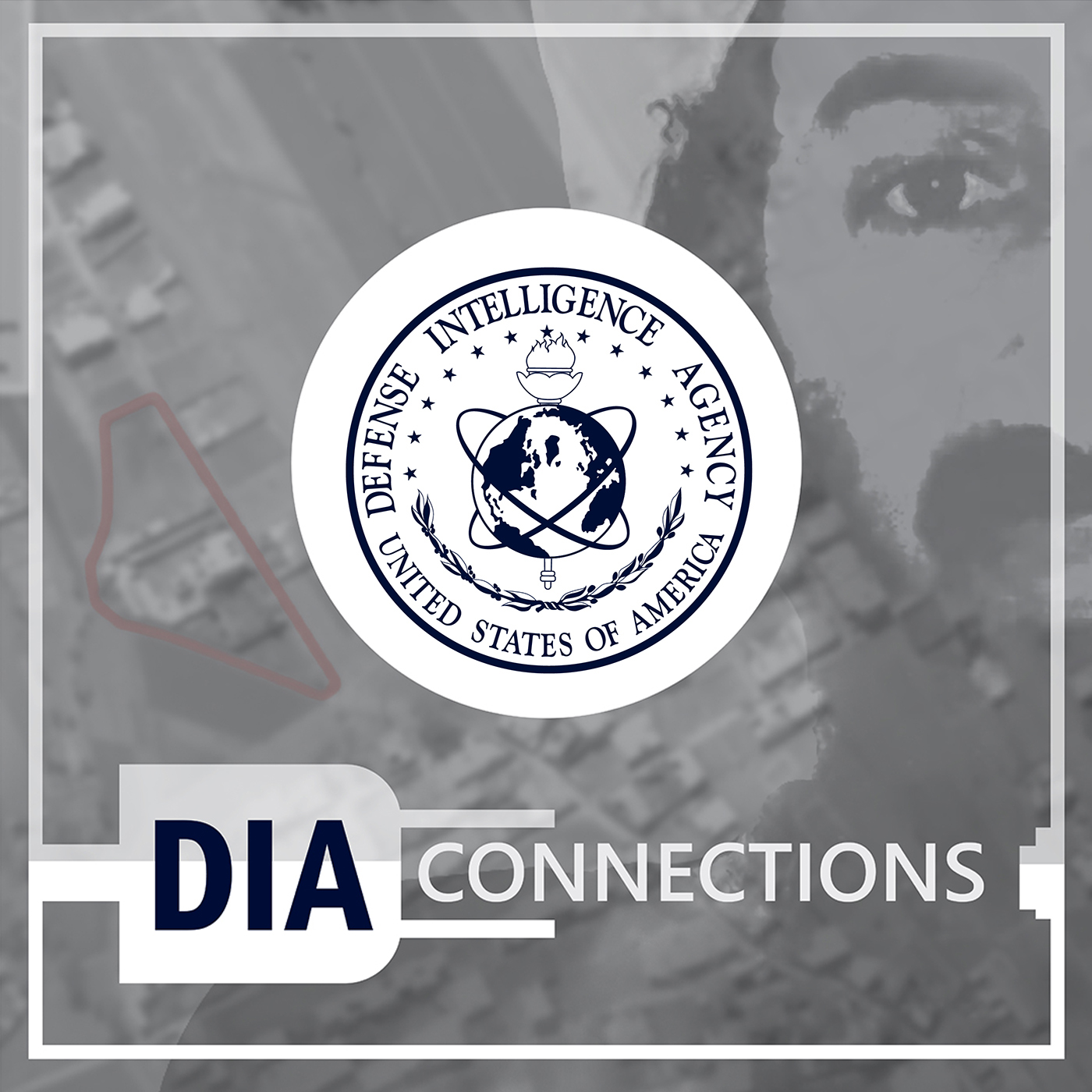 Image of male with D-I-A Seal and title. D-I-A Connections.