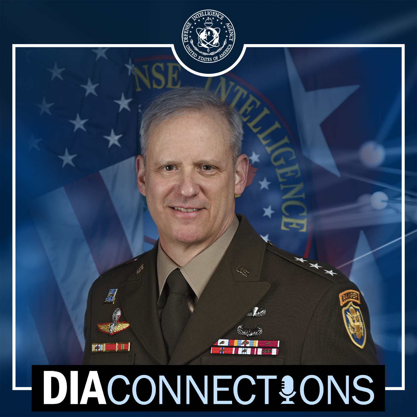 Image of a uniformed member with title. D-I-A Connections.