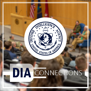 Image of people in an auditorium with D-I-A Seal and title. D-I-A Connections.